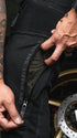 Ride Rich Unit 16 Armoured Denim Cargo Motorcycle Joggers - Black